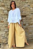 Arbi Gingham Palazzo Pant Mustard
